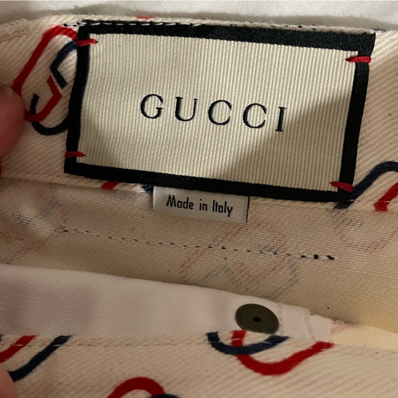 Gucci Logo Interlock twill denim shorts- Size 32 run small - Picture 3 of 10